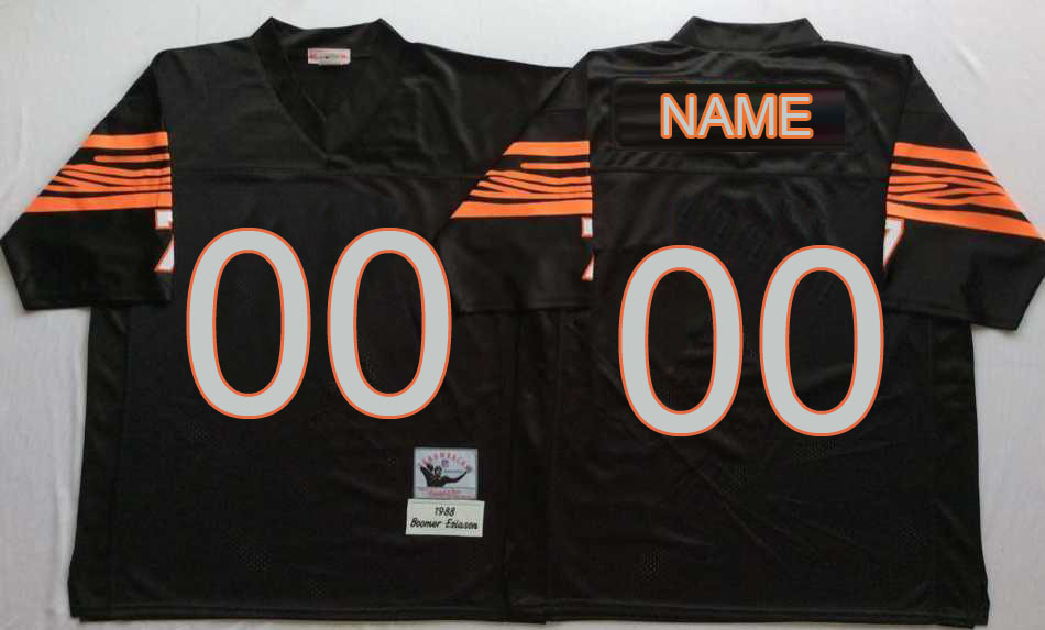 Men Customized Bengals Black NFL MN Throwback Jersey